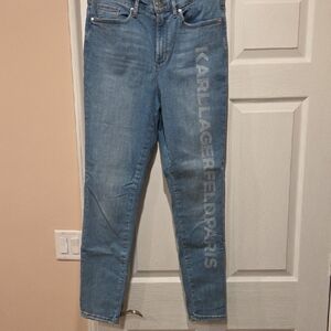Karl Lagerfeld Light Blue Skinny Jeans with Side Logo